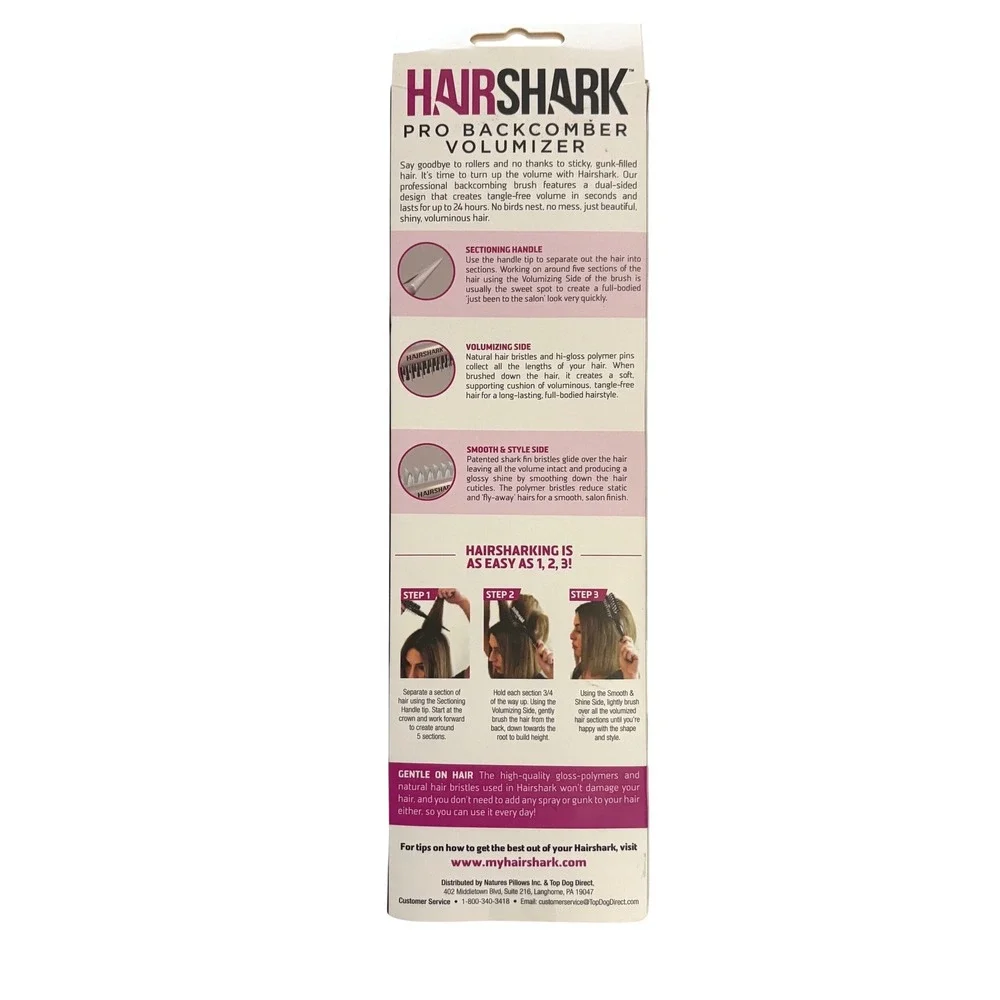 HairShark Pro Backcomber Volumizer Hair‎ Styling Tool
